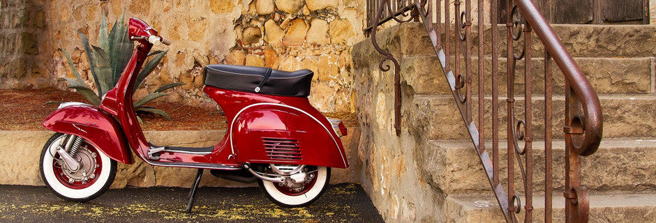 This is a rad Vespa bike